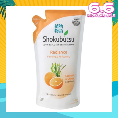 SHOKUBUTSU Radiance Body Foam Refill 600ml - Firming & Whitening