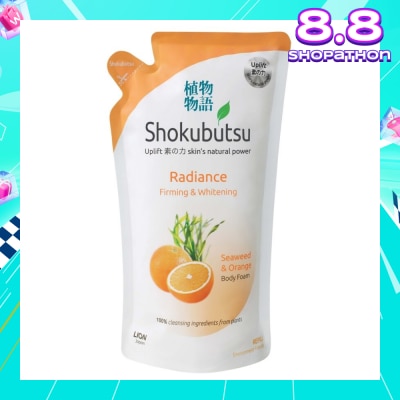 SHOKUBUTSU Radiance Body Foam Refill 600ml - Firming & Whitening