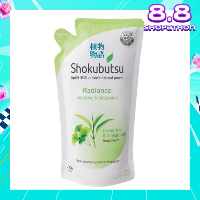 SHOKUBUTSU Radiance Body Foam Refill 600ml - Vitalizing & Whitening