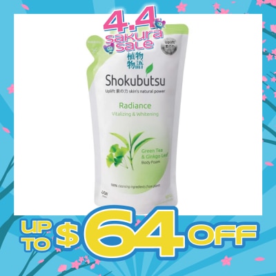 SHOKUBUTSU - Radiance Body Foam Refill 600ml - Vitalizing & Whitening