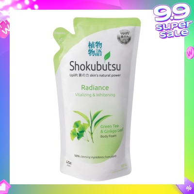 SHOKUBUTSU Radiance Body Foam Refill 600ml - Vitalizing & Whitening