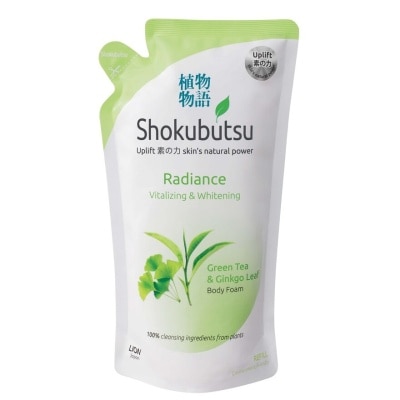 SHOKUBUTSU Radiance Body Foam Refill 600ml - Vitalizing & Whitening