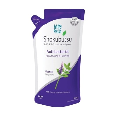 SHOKUBUTSU Anti-Bacterial Body Foam Refill 600ml - Rejuvenating & Purifying