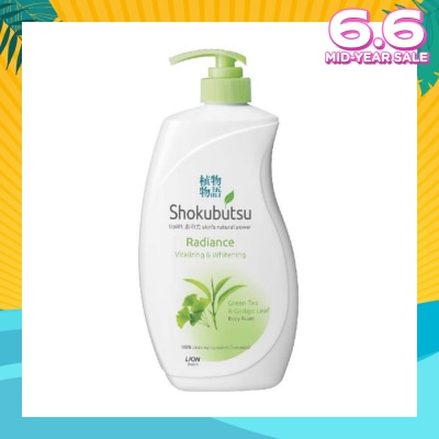 SHOKUBUTSU Radiance Body Foam 900ml - Vitalizing & Whitening