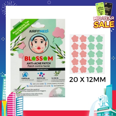 AIRFIT MEDI Blossom Anti-Acne Patch (With Salicylic Acid & Tea Tree Oil) 20s