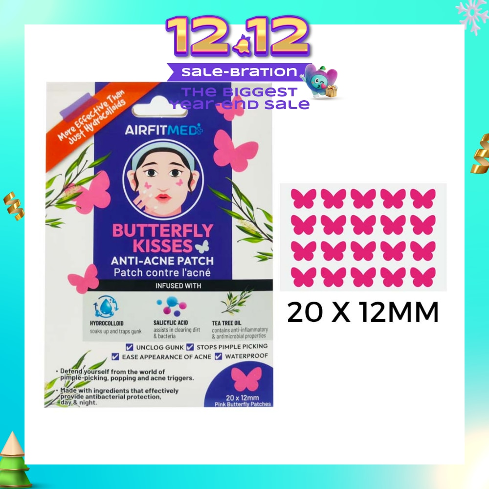 Butterfly Kisses Anti-Acne Patch (With Salicylic Acid & Tea Tree Oil) 20s