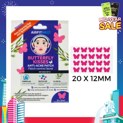 AIRFIT MEDI Butterfly Kisses Anti-Acne Patch (With Salicylic Acid & Tea Tree Oil) 20s