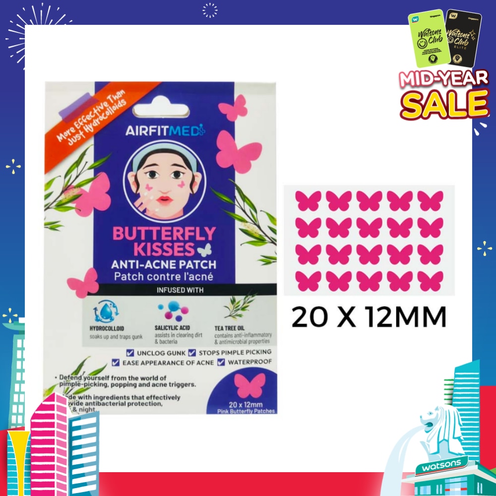 Butterfly Kisses Anti-Acne Patch (With Salicylic Acid & Tea Tree Oil) 20s