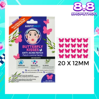 AIRFIT MEDI Butterfly Kisses Anti-Acne Patch (With Salicylic Acid & Tea Tree Oil) 20s