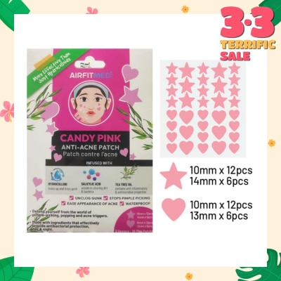 AIRFIT MEDI Candy Pink Anti-Acne Patch (With Salicylic Acid & Tea Tree Oil) 36s