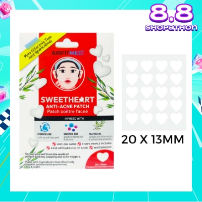 AIRFIT MEDI Sweetheart Anti-Acne Patch (With Salicylic Acid & Tea Tree Oil) 20s