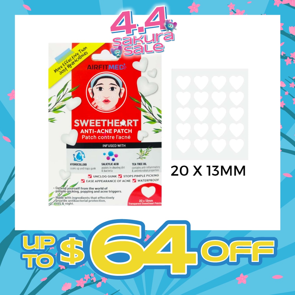 Sweetheart Anti-Acne Patch (With Salicylic Acid & Tea Tree Oil) 20s