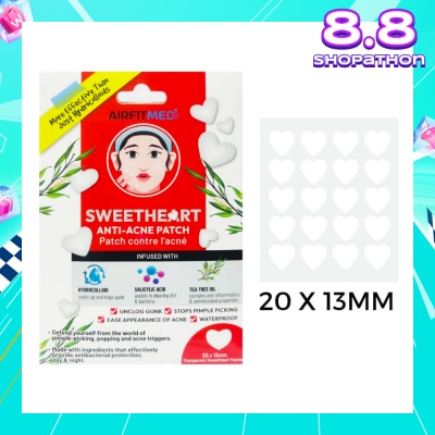 AIRFIT MEDI Sweetheart Anti-Acne Patch (With Salicylic Acid & Tea Tree Oil) 20s