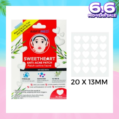 AIRFIT MEDI Sweetheart Anti-Acne Patch (With Salicylic Acid & Tea Tree Oil) 20s