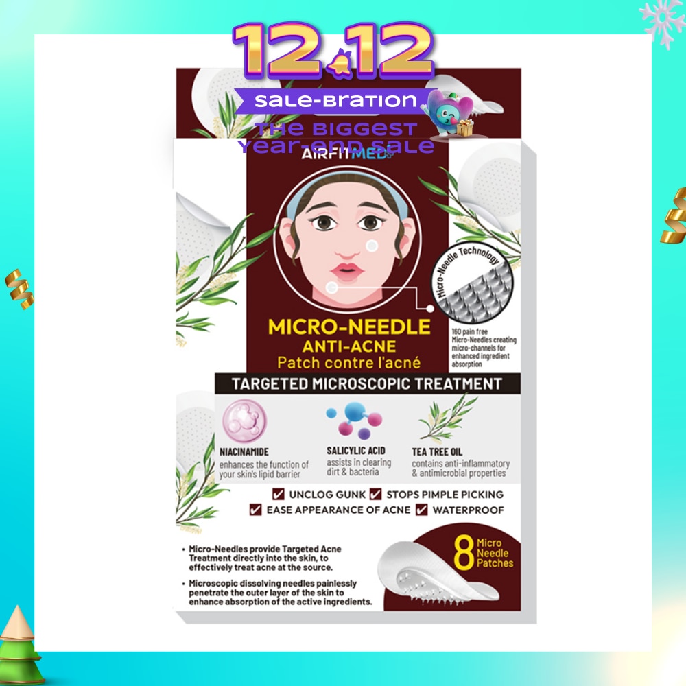 Micro-Needle Anti-Acne Patch (With Niacinamide, Salicylic Acid & Tea Tree Oil) 8s