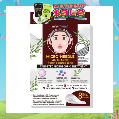 AF MEDI - Micro-Needle Anti-Acne Patch (With Niacinamide, Salicylic Acid & Tea Tree Oil) 8s