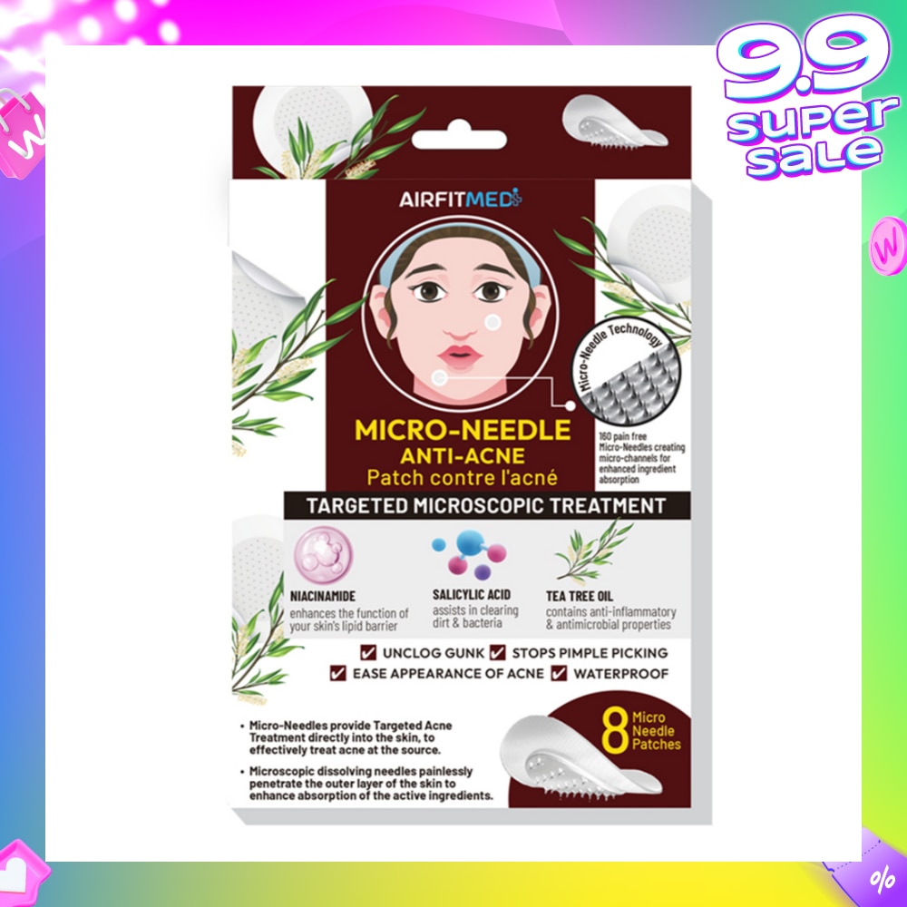 Micro-Needle Anti-Acne Patch (With Niacinamide, Salicylic Acid & Tea Tree Oil) 8s