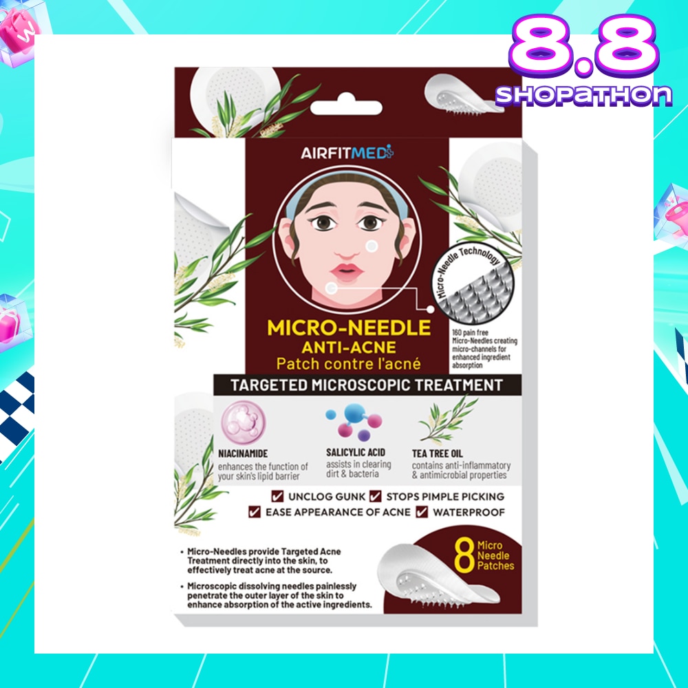 Micro-Needle Anti-Acne Patch (With Niacinamide, Salicylic Acid & Tea Tree Oil) 8s