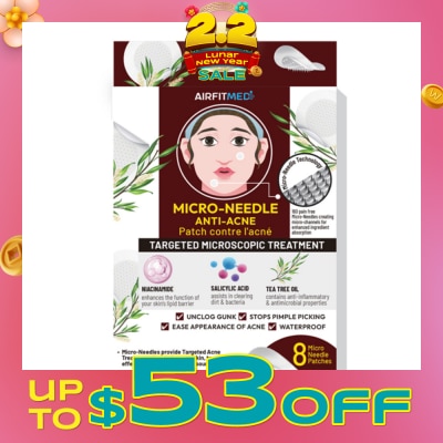 AF MEDI Micro-Needle Anti-Acne Patch (With Niacinamide, Salicylic Acid & Tea Tree Oil) 8s