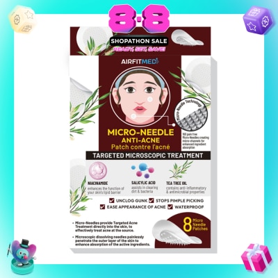 AF MEDI - Micro-Needle Anti-Acne Patch (With Niacinamide, Salicylic Acid & Tea Tree Oil) 8s