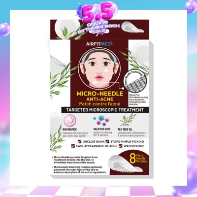 AF MEDI - Micro-Needle Anti-Acne Patch (With Niacinamide, Salicylic Acid & Tea Tree Oil) 8s