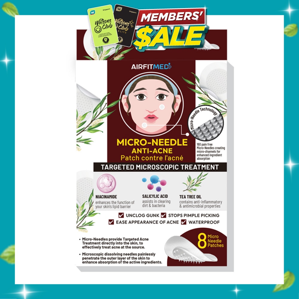 Micro Needle Anti Acne Patch (With Niacinamide, Salicylic Acid & Tea Tree Oil) 8s image