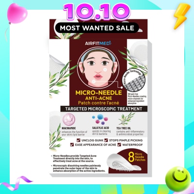 AF MEDI Micro Needle Anti Acne Patch (With Niacinamide, Salicylic Acid & Tea Tree Oil) 8s image