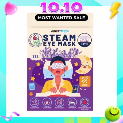 AF MEDI Steam Eye Mask Lavender (To Alleviates Fatigue, Eases Eye Tension, Relieves Headaches & Enhances Blood Circulation) 3s image