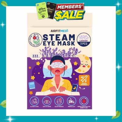 AF MEDI Steam Eye Mask Lavender (To Alleviates Fatigue, Eases Eye Tension, Relieves Headaches & Enhances Blood Circulation) 3s image