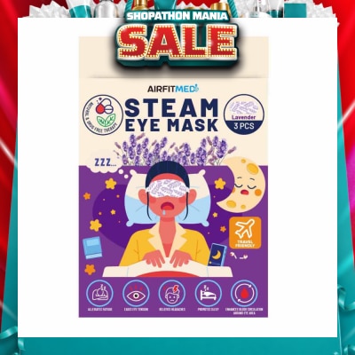 AF MEDI - Steam Eye Mask Lavender (To Alleviates Fatigue, Eases Eye Tension, Relieves Headaches & Enhances Blood Circulation) 3s