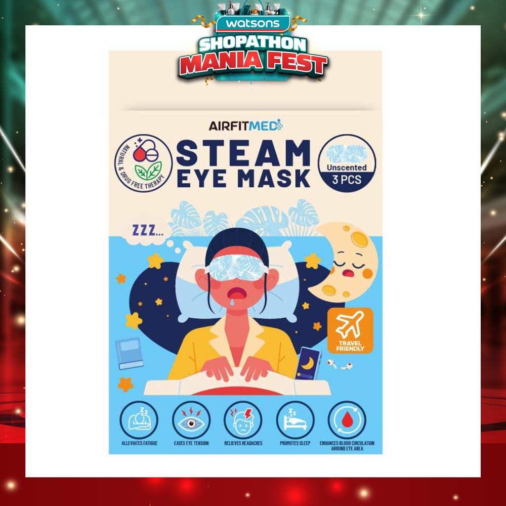 Steam Eye Mask Unscented (To Alleviates Fatigue, Eases Eye Tension, Relieves Headaches & Enhances Blood Circulation) 3s