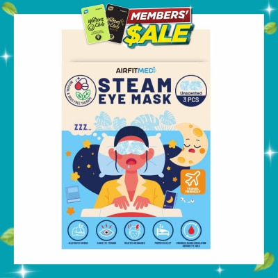 AF MEDI Steam Eye Mask Unscented (To Alleviates Fatigue, Eases Eye Tension, Relieves Headaches & Enhances Blood Circulation) 3s image