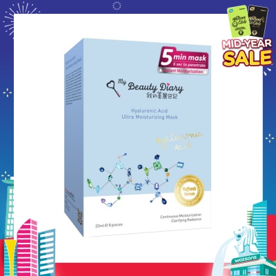 MY BEAUTY DIARY Hyaluronic Acid Moisturizing Mask 8s