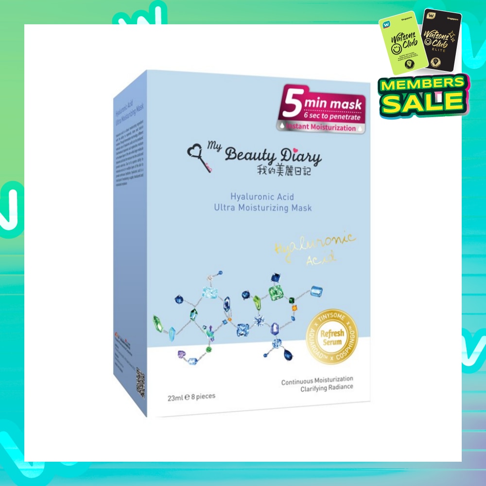 Hyaluronic Acid Moisturizing Mask 8s