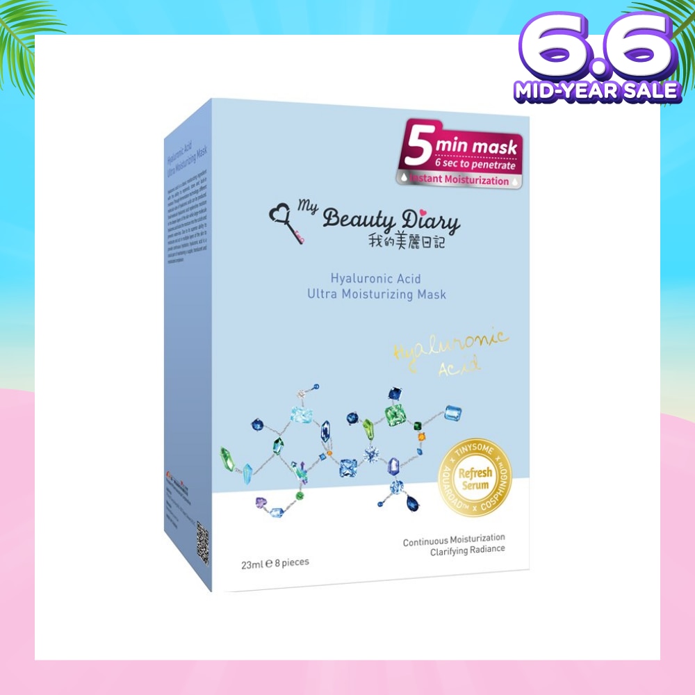 Hyaluronic Acid Moisturizing Mask 8s