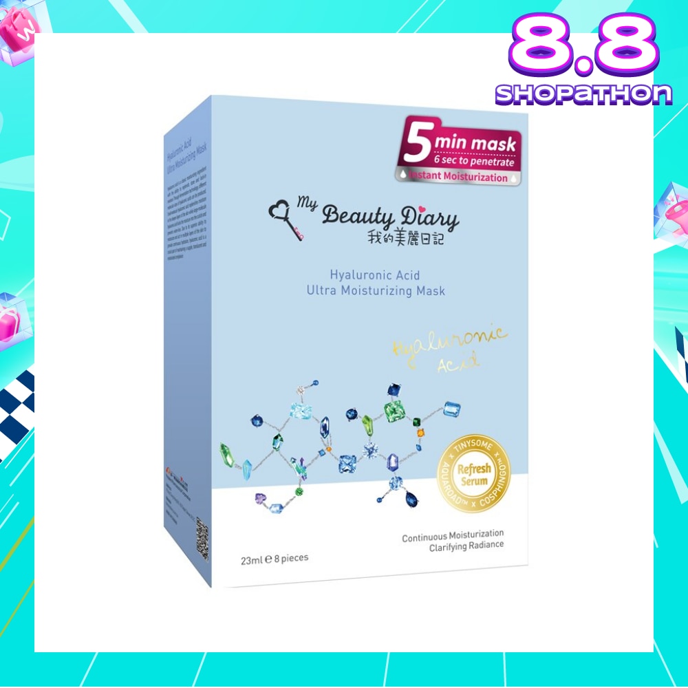 Hyaluronic Acid Moisturizing Mask 8s