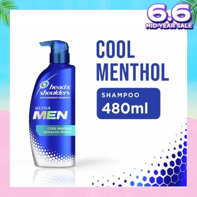 HEAD & SHOULDERS Ultra Men Cool Menthol Shampoo 480ml