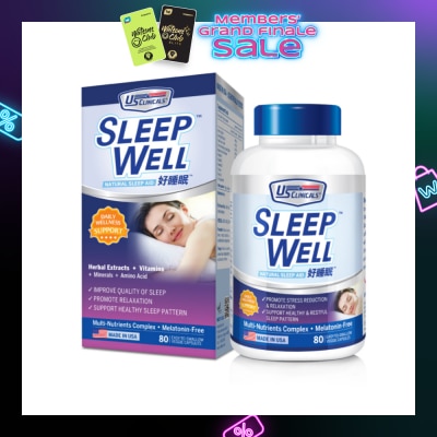 US CLINICALS SleepWell 80's