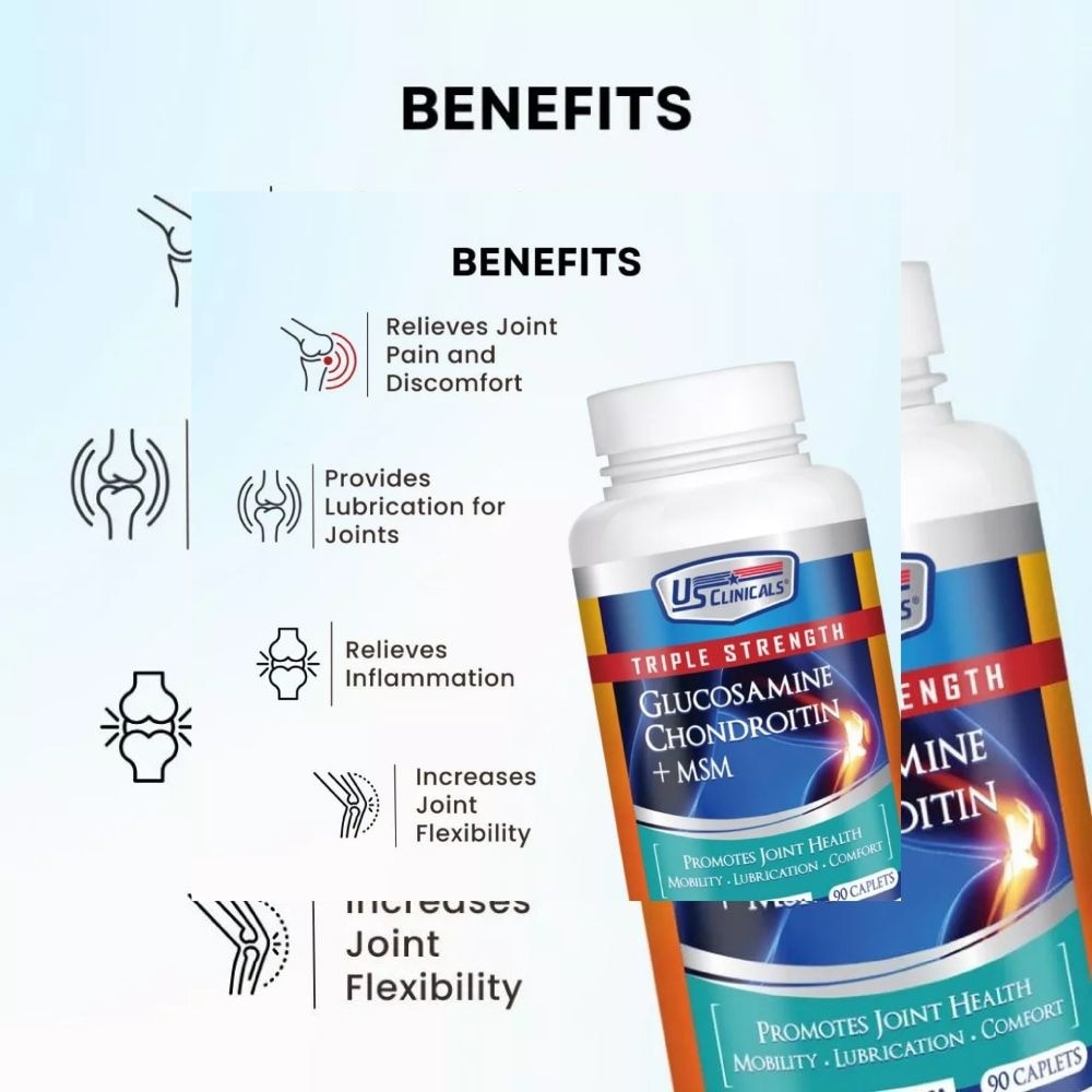 Triple Strength With Glucosamine Chondroitin + MSM For Joint Health 90s