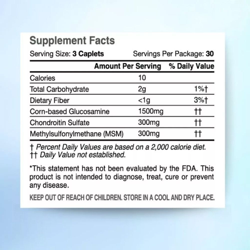 Triple Strength With Glucosamine Chondroitin + MSM For Joint Health 90s
