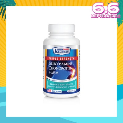 US CLINICALS Triple Strength Glucosamine Chondroitin + MSM 60's