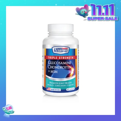 US CLINICALS Triple Strength Glucosamine Chondroitin + MSM 60's