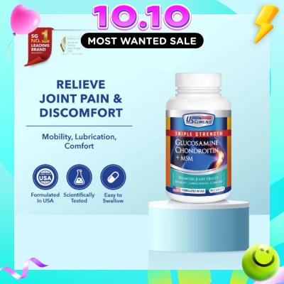 US CLINICALS Triple Strength With Glucosamine Chondroitin + MSM For Joint Health 90s image