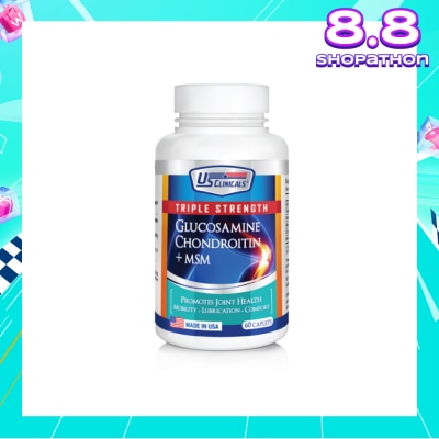 US CLINICALS Triple Strength Glucosamine Chondroitin + MSM 60's