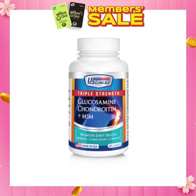 US CLINICALS Triple Strength Glucosamine Chondroitin + MSM 60's