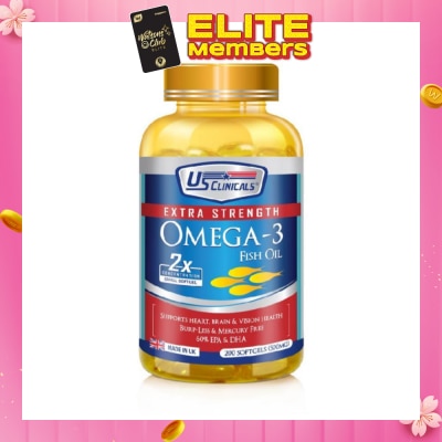 US CLINICALS Extra Strength Omega-3 Fish Oil Softgel 200s