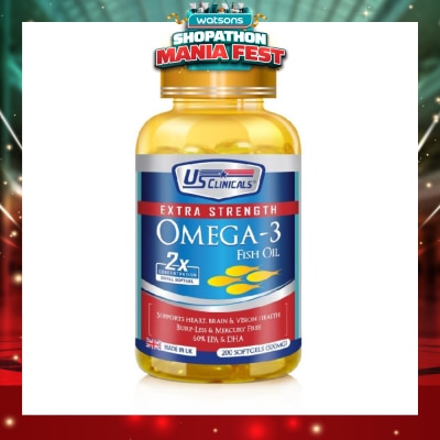 US CLINICALS - Extra Strength Omega-3 Fish Oil Softgel 200s