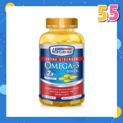 US CLINICALS Extra Strength Omega-3 Fish Oil Softgel 200s