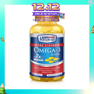 US CLINICALS Extra Strength Omega-3 Fish Oil Softgel 200s