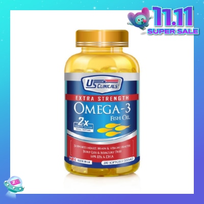 US CLINICALS Extra Strength Omega-3 Fish Oil Softgel 200s